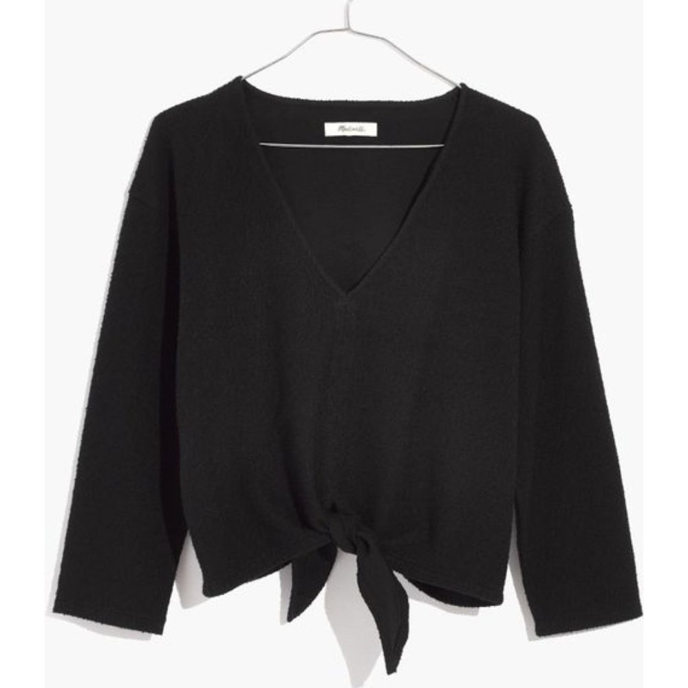 Madewell Texture & Thread Tie Front Top